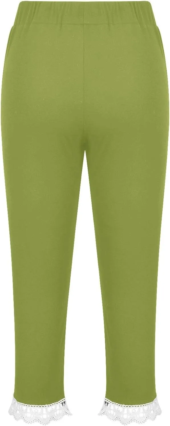 Youth Girls Cropped Legging Sweatpants Hollow Tassels Stretchy Cute Skinny Tights Comfy Slim Soft Pants for Kids Girls
