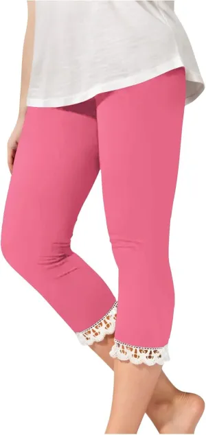 Youth Girls Cropped Legging Sweatpants Hollow Tassels Stretchy Cute Skinny Tights Comfy Slim Soft Pants for Kids Girls