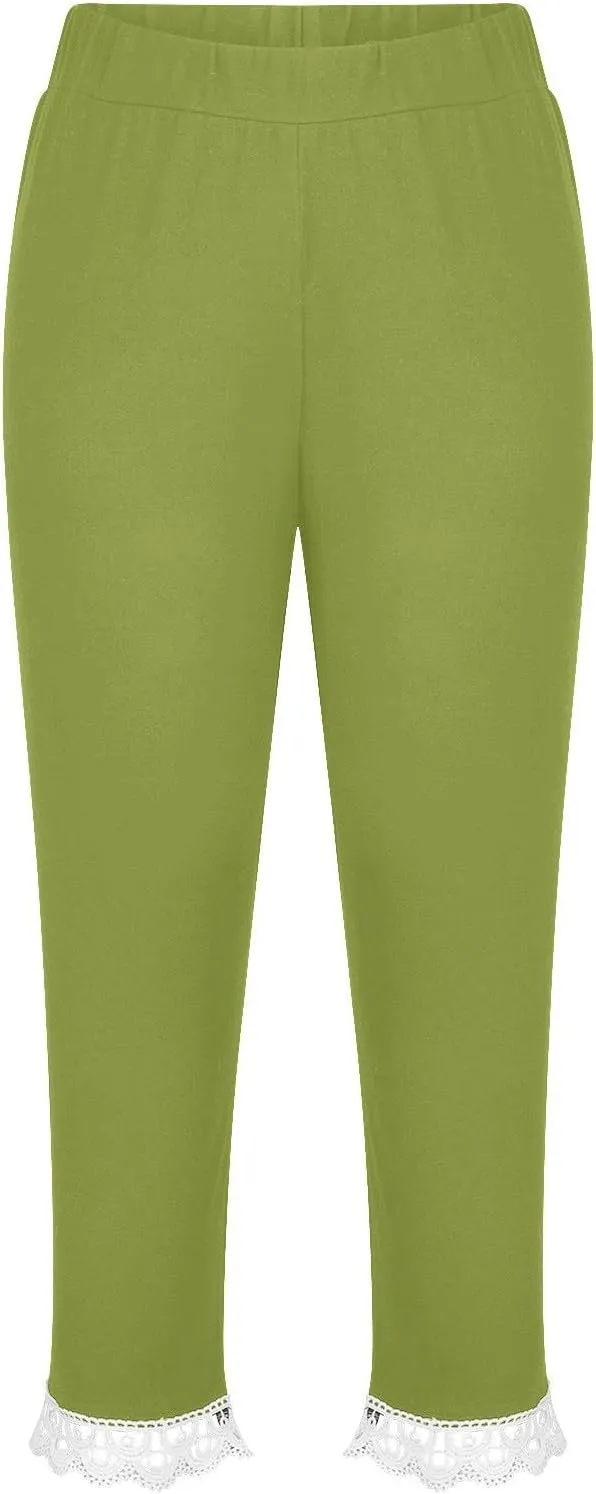 Youth Girls Cropped Legging Sweatpants Hollow Tassels Stretchy Cute Skinny Tights Comfy Slim Soft Pants for Kids Girls