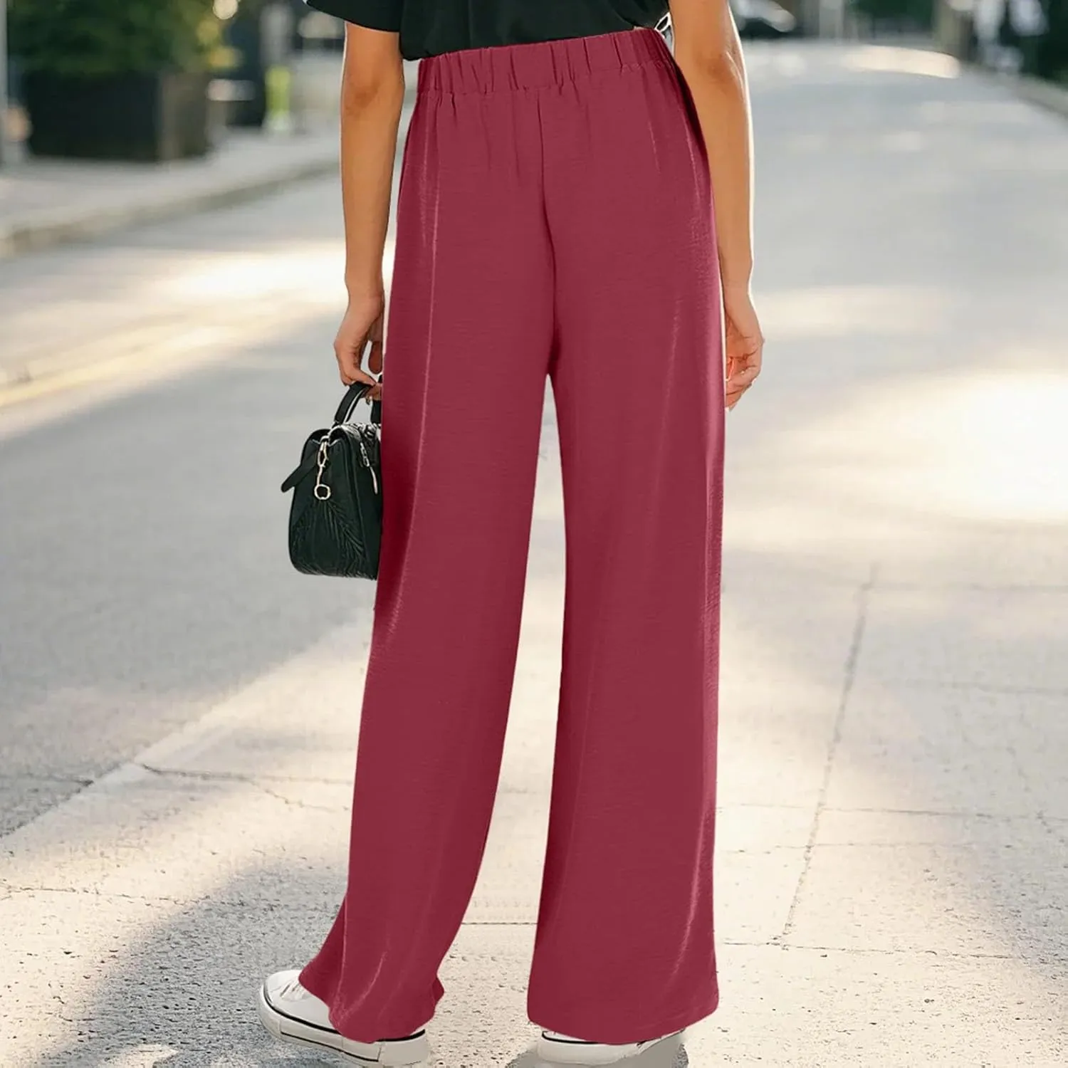 Youth Girls Palazzo Cotton Linen Long Pants Baggy Wide Leg High Waist Drawstring Long Trousers 2025 Summer Bottoms